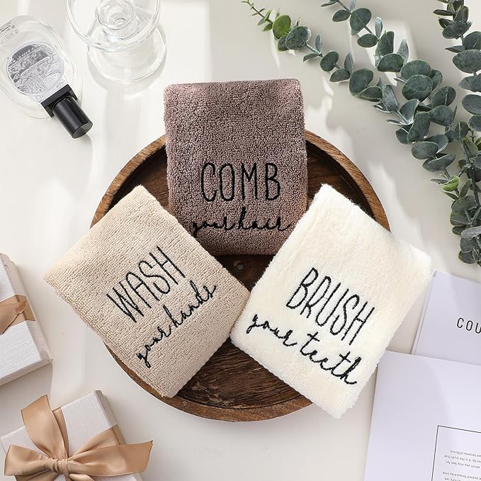 3 Pcs Farmhouse Decorative Hand Towels - Image 6