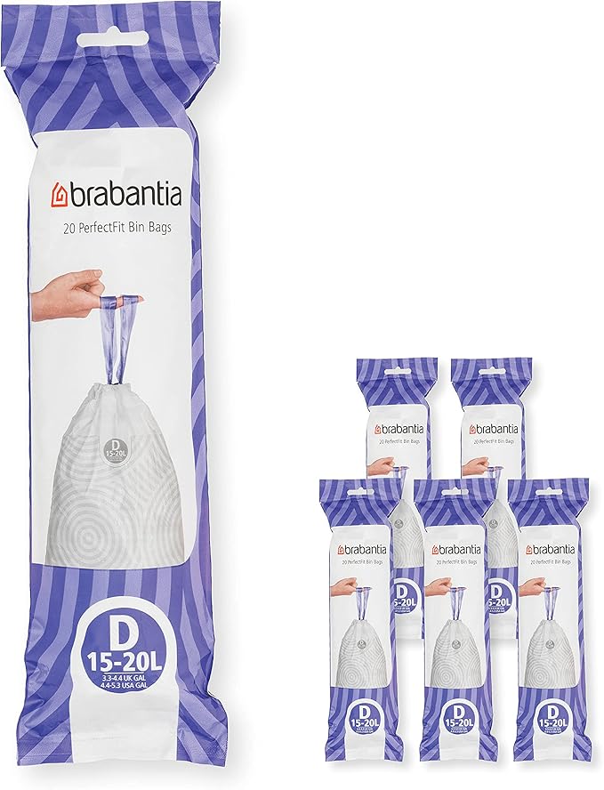 Brabantia PerfectFit Trash Bags Thick Plastic Trash Can Liners by BrabantiaUSA
