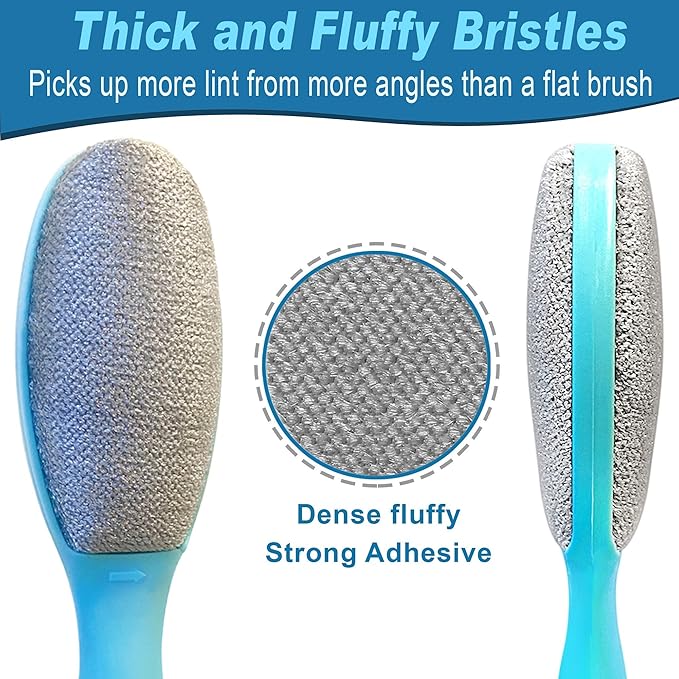 ezclean 2 Pack Lint Brush for Clothes, Furniture Reusable & Double Sided Pet - Image 2