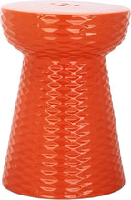 Safavieh Daphne Glazed Ceramic Decorative Garden Stool, Orange by SAFAVIEH