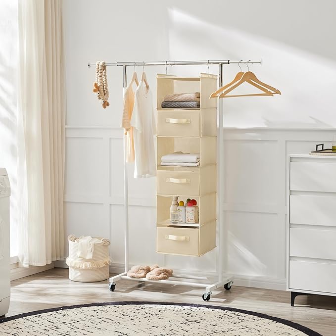 MAX Houser 6 Tier Shelf Hanging Closet Organizer, Closet Hanging Shelf - Image 4