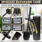 Black Toilet Brush and Holder Set - Image 4