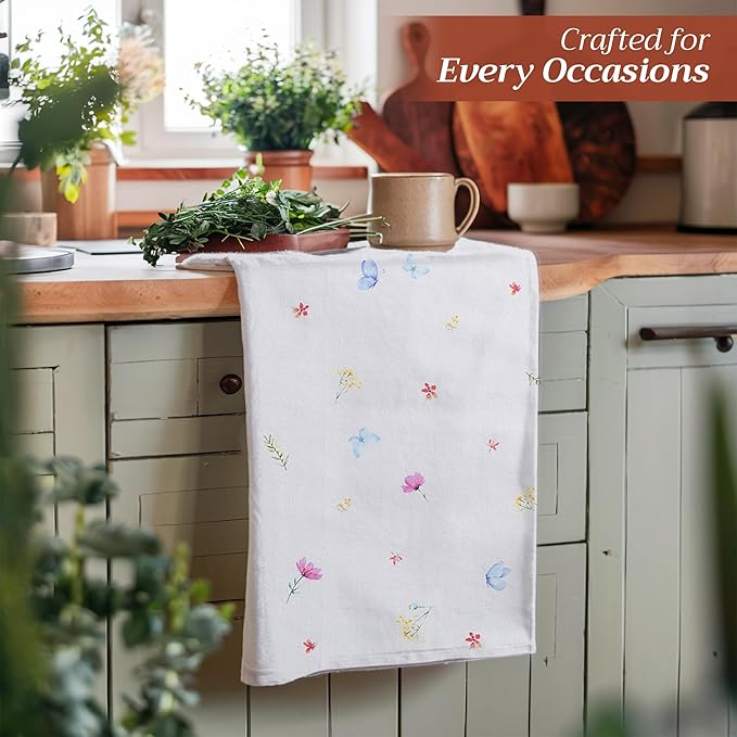 Maison d' Hermine Kitchen Towels Set of 3 100% Cotton 27.50" x 20" Reusable - Image 6