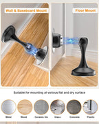 Crosize Magnetic Door Stoppers 8 Pack, Stainless Steel Door Stops - Image 4