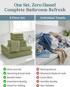 Casa Platino 100% Cotton Hotel Bath Towel Set - Image 6