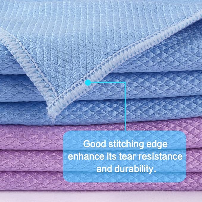 SINLAND Microfiber Glass Cleaning Cloth, Lint Free Cleaning Cloths - Image 3