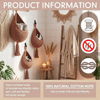 Honeydak Boho Decor Hanging Wall Baskets - Image 3