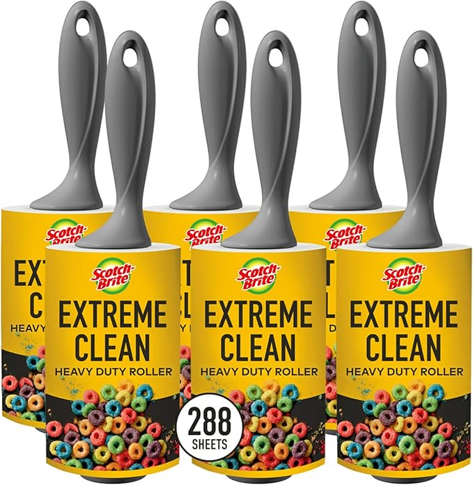 Scotch-Brite Extreme Clean Heavy Duty Lint Roller, Advanced Lint Removers by Scotch-Brite
