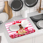 Valentine's Day Dog Dish Drying Mat - Image 6