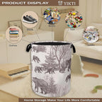 Forest Bear Laundry Hamper, Vintage Animal Clothes Hamper - Image 4