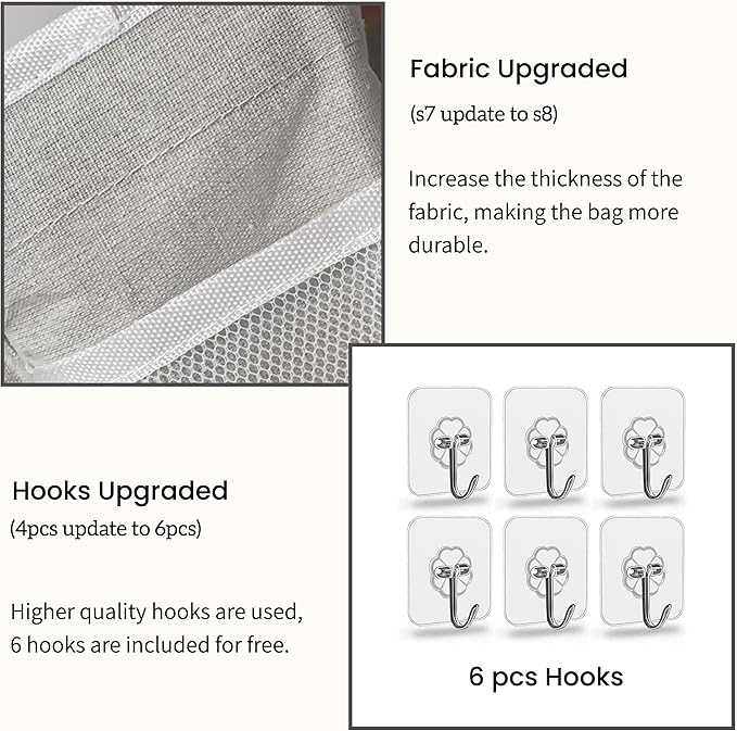 Wall Hanging Organizer Bag, Wall Hanging Storage Basket - Image 4