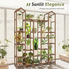 Large Plant Stand Indoor Plant Stands Outdoor Tall Plant Shelf for 18-23 Pots Corner Tiered Plants Stands for Multiple Plants Wood Hanging Plants Holder for Garden Balcony Patio Window Porch​​​ - Image 5