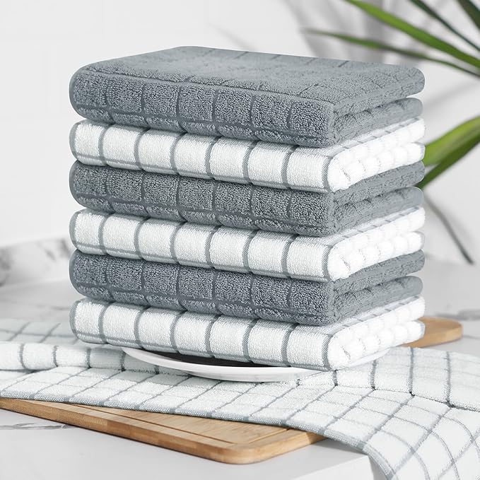 Homaxy Premium Cotton Kitchen Towels 16"x 28", Large Natural Ring Spun 390 GSM - Image 8
