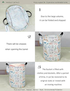 Round waterproof laundry basket, gift basket, suitable - Image 5