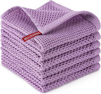 BOOMIBOO 6-Pack Kitchen Dish Cloths, 100% Cotton Waffle Weave, Ultra Soft by BOOMIBOO