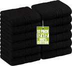 Utopia Towels Wash Cloths Set, 12 by 12 Inches, 100% Cotton Ring Spun, Highly by UTOPIATOWELS