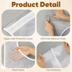 Hanging Laundry Hamper Bag, 30x20 Inch Foldable Wall Hanging Laundry Bag - Image 4