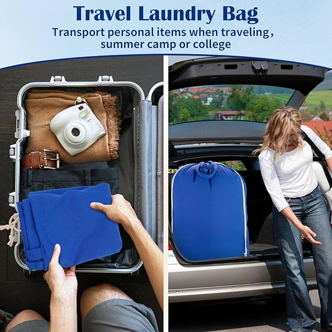 Laundry Bag with Handles & Drawstring Closure 27.6”Wx35"H, Thick Laundry Bag - Image 7