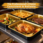 Aluminum Foil Pan with Lids, Heavy Duty Disposable Aluminum Baking Pans - Image 7