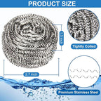 10 Pack Stainless Steel Scrubber, Steel Wool Srubber - Image 2