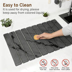 Large Stone Dish Drying Mat for Kitchen Counter, Quick Dry Stone Dishes Mats - Image 6