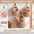 Honeydak Boho Decor Hanging Wall Baskets - Image 5