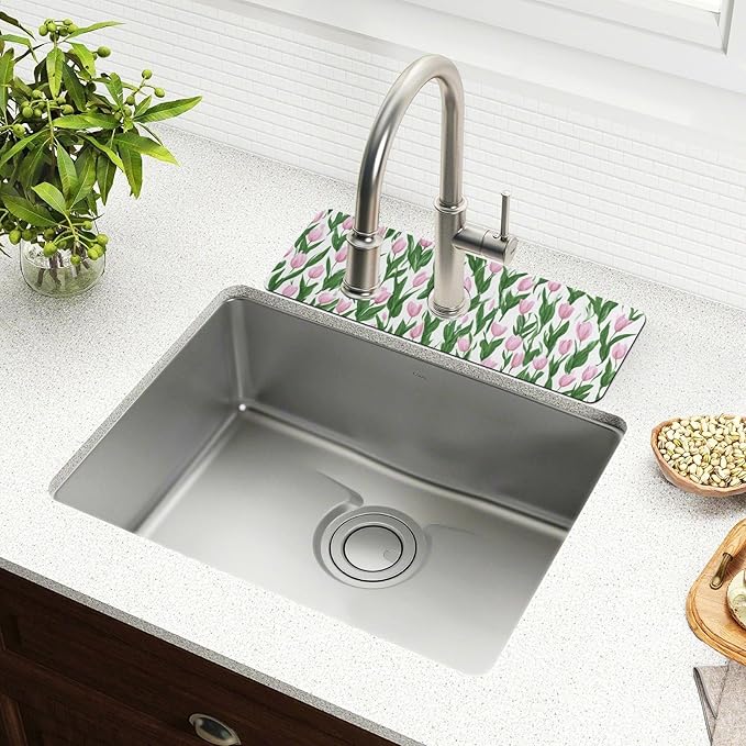 Kitchen Sink Splash Guard 1 PC 14.7 Inch Sink Faucet Mat Splash Guard - Image 6
