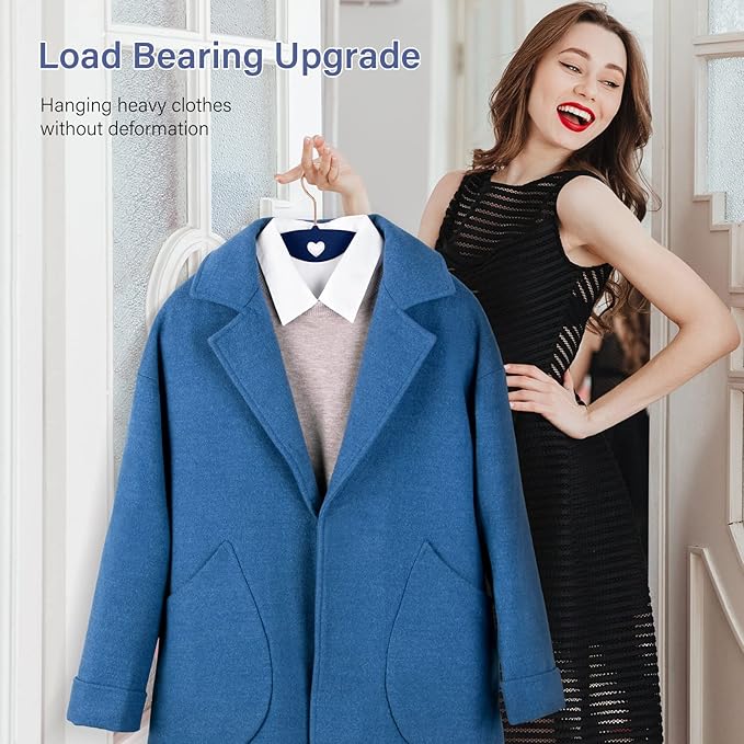 IEOKE Velvet Hangers 50 Pack: Felt Clothes Hangers Heavy Duty Shirt Sweater - Image 6