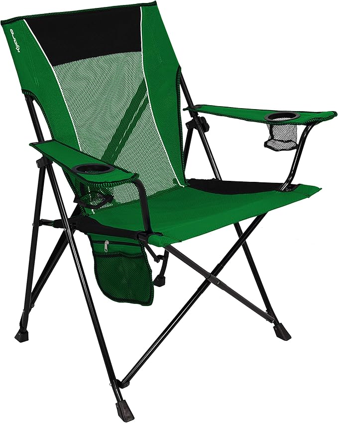 Kijaro Dual Lock Portable Camping Chairs - Enjoy the Outdoors with a Versatile Folding Chair, Sports Chair, Outdoor Chair & Lawn Chair - Dual Lock Feature Locks Position – Jasper Green by Kijaro