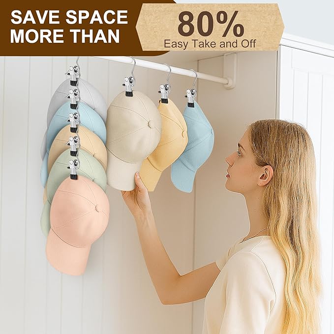 Myfolrena Hanger Clips for Hanging Heavy Duty Clothes Hooks Clips 18pc Clothes - Image 2