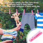 Bivethoi 2.9 Inch Clothes Pins, Strong Grip Close Pins Birchwood Clips - Image 5