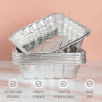 PLASTICPRO Disposable 10'' X 10'' X 3'' Inch Square Aluminum Tin Foil Baking - Image 5
