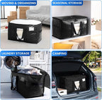 TAILI Extra Large Moving Bags, 12 Pack Black Heavy Duty Totes - Image 8