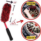 Angled Wheel Brush Kit 3 Pack- Angled Microfiber Wheel Brush, Wheel Barrel Brush - Image 3