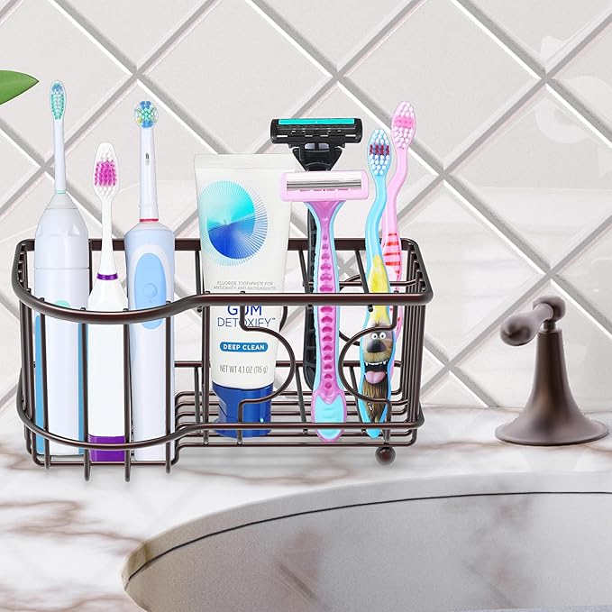 Simple Houseware Multi-Functional 6 Slots Toothbrush Holder - Image 6
