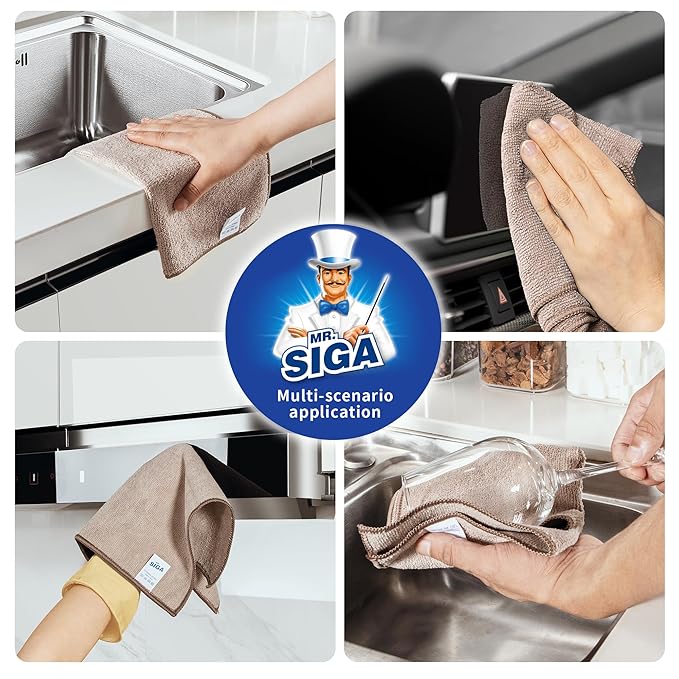 MR.SIGA Microfiber Cleaning Cloths, All-Purpose Surface Microfiber Towels - Image 7