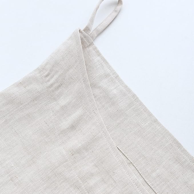 Amazhiyu Pure Linen Over The Door Laundry Hanging Hamper Bag - Image 4