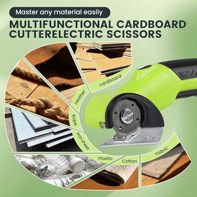 Electric Scissors & Cardboard Cutter, 4V Cordless Power Box Cutter - Image 6