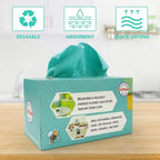 Microfiber Cleaning Cloth, Lint-Free Shop Towels Reusable, Bulk Rags in a Box - Image 4
