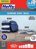 Hefty Vacuum Bags for Clothes 4 Pack, Space Saving Large Vacuum Storage Bags by Hefty