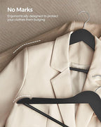 SONGMICS Wooden Hangers, Swivel Hook, Non-Slip - Image 6