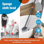 Tub Tile Scrubber Brush with 3 Different Function Cleaning Pads and 56" - Image 2