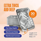 Aluminum Pans 9x13 Disposable Aluminum Foil Pans Large Baking Pan Trays - Image 2