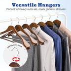 HOUSE DAY Wide Shoulder Wooden Hangers, Suit Hangers - Image 6