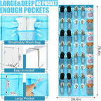 Windyun 40 over the Door Shoe Organizer Large Mesh Pocket Hanging Shoe Rack - Image 3