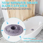 Shower Hair Drain Catcher, Silicone Bathtub Drain Hair Catcher Strainer - Image 2