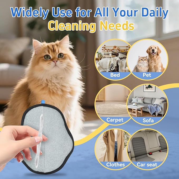 Pet Hair Removal Glove for Dogs & Cats, Electrostatic Five-Finger Hair Remover - Image 5