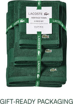 Lacoste Heritage Supima Cotton 6-Piece Towel Set, 2 Bath Towels, 2 Hand Towels - Image 4