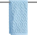 Artoid Mode 1 Pc Light Blue 3D Diamond Grid Jacquard Hand Towels by ArtoidMode