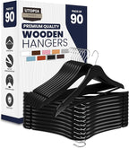 Utopia Home Premium Wooden Hangers 90 Pack by UTOPIAHOME